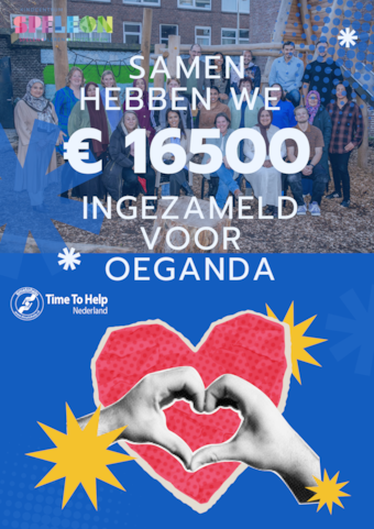 Blue Halftone World Charity Day Poster